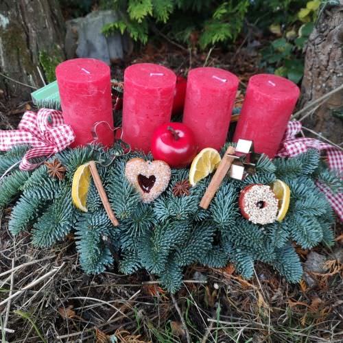 centre de table rouge gourmand